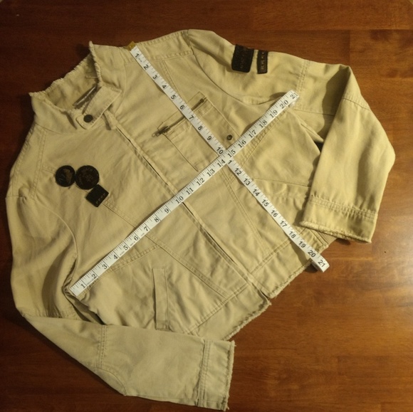 Star Jeans Brand Khaki Tan Canvas Utility Jacket - Picture 6 of 8